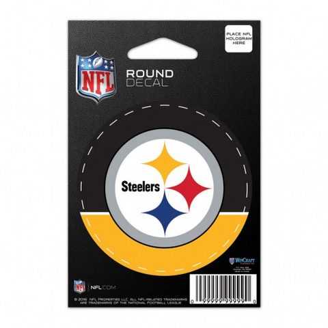 Steelers Round Sticker 3"