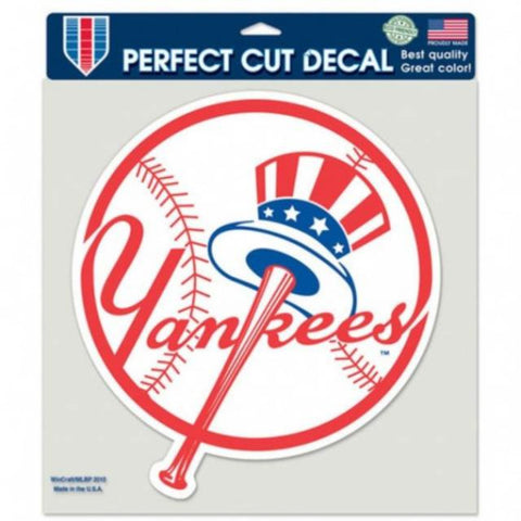 Yankees 8x8 DieCut Decal Color Top Hat