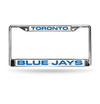 Blue Jays Laser Cut License Plate Frame Silver