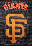 Giants Embossed Suede Garden Flag Glitter MLB