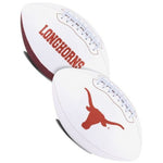 Texas Full Size Autograph White Panel Football