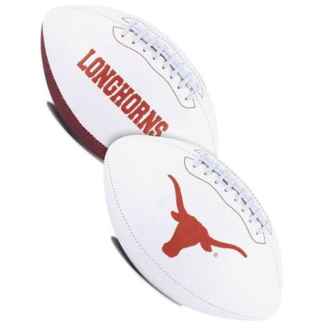 Texas Full Size Autograph White Panel Football