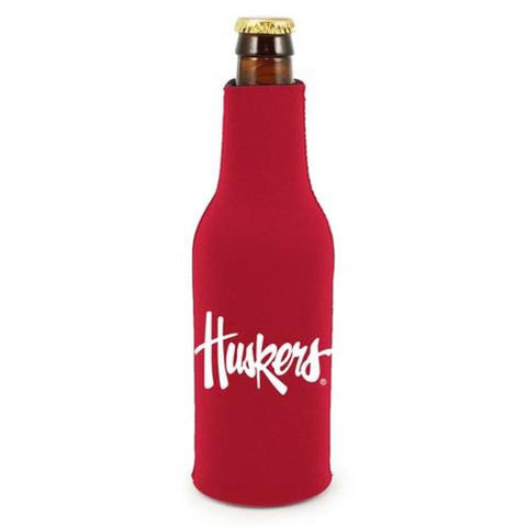 Nebraska Bottle Coolie Red