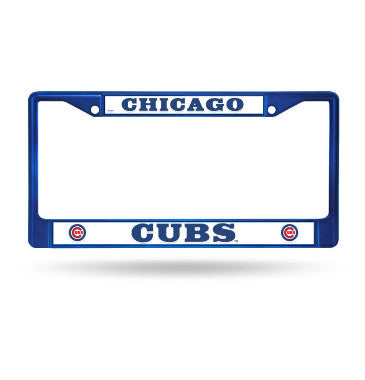 Cubs Chrome License Plate Frame Color Blue