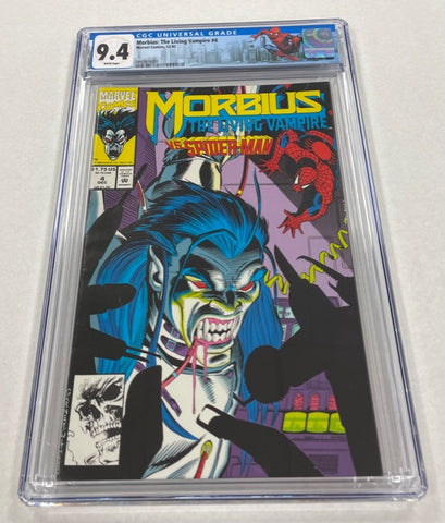 Morbius: The Living Vampire Issue #4 Year 1992 CGC Graded 9.4 Comic