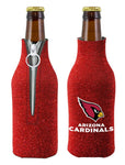 Cardinals Bottle Coolie Glitter Red NFL