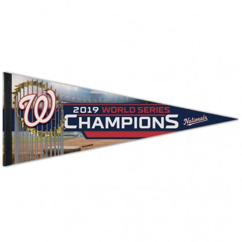 Nationals 2019 World Series Champs Triangle Pennant Premium Rollup 12"x30"