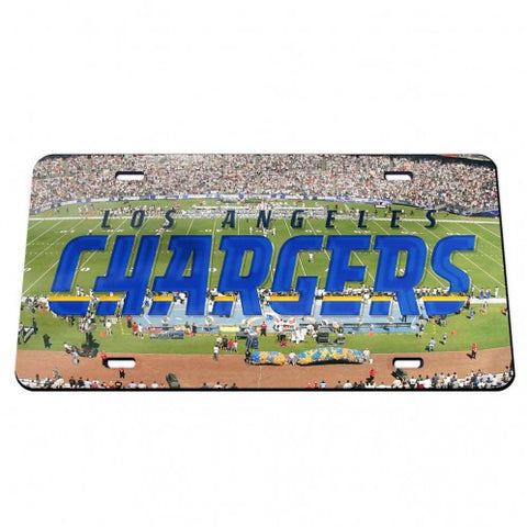 Chargers Laser Cut License Plate Tag Acrylic Color Field