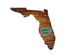 Gators 12" Wood State Road Map Sign Small