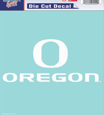 Oregon 8x8 DieCut Decal White N&L