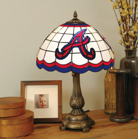 Atlanta Braves MLB Stained Glass Table Lamp