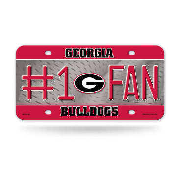 Georgia #1 Fan Metal License Plate Tag