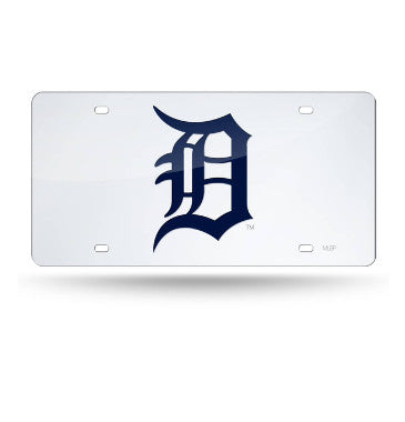 Tigers Laser Cut License Plate Tag Silver