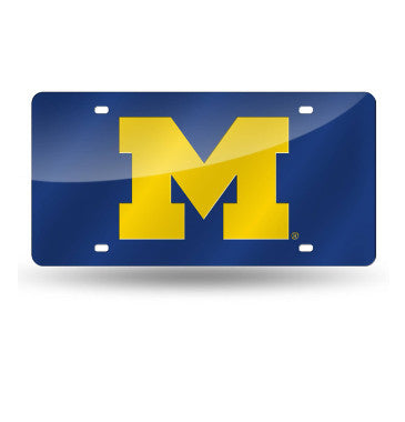 Michigan Laser Cut License Plate Tag Color Blue