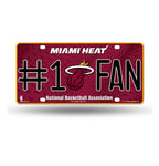 Heat #1 Fan Metal License Plate Tag