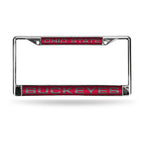 Ohio St Laser Cut License Plate Frame Silver