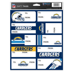 Chargers Gift Tag Sheet