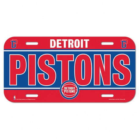 Pistons Plastic License Plate Tag