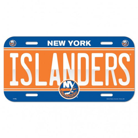 Islanders Plastic License Plate Tag