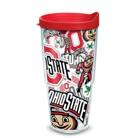 Ohio St 24oz All Over Tervis w/ Lid