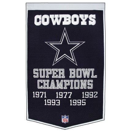 Cowboys 24"x38" Wool Banner Dynasty