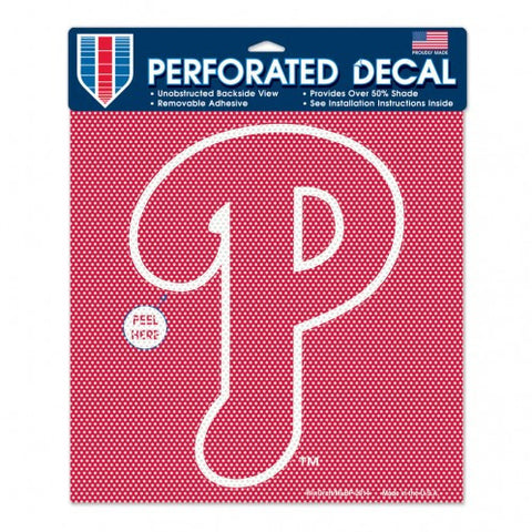Phillies Perforated Decal 12x12