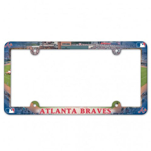 Braves Plastic License Plate Frame Color Printed