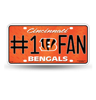 Bengals #1 Fan Metal License Plate Tag