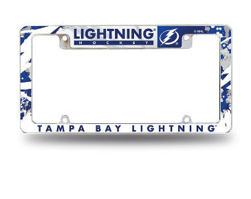 Lightning License Plate Frame Chrome All Over