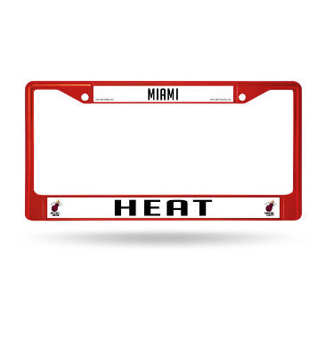 Heat Chrome License Plate Frame Color Red