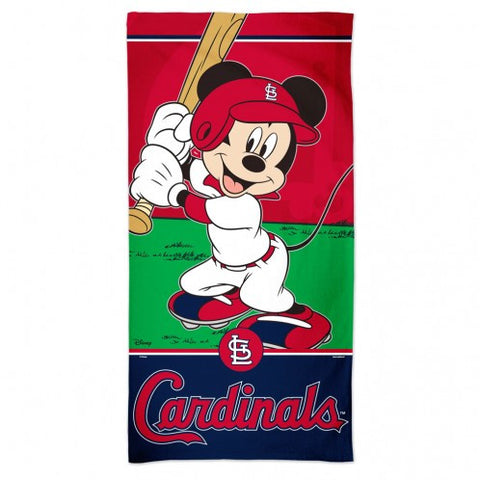 Cardinals Beach Towel 30" x 60" Fiber Disney MLB