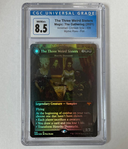 Magic the Gathering 2021 The Three Weird Sisters Mythic Rare Foil CGC Graded 8.5 Crimson Vow 335 Single Card