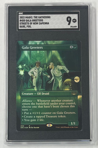 Gala Greeters 2022 Magic the Gathering Streets of New Capenna No.450 Rare Foil SGC 9 Graded Single Card (3916409)