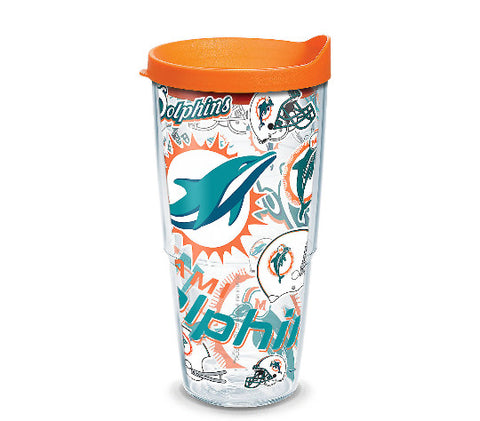 Dolphins 24oz All Over Tervis w/ Lid