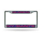 Giants Laser Cut License Plate Frame Silver "G-Men" NFL