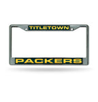 Packers Laser Cut License Plate Frame Silver "Titletown"