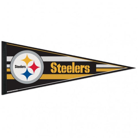 Steelers Triangle Pennant 12"x30"