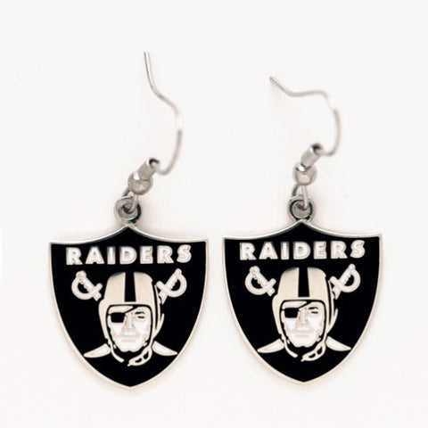 Raiders Earrings Dangle Logo