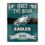 Eagles Obey Embossed Metal Sign