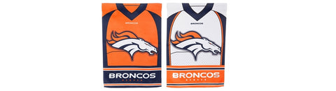 Broncos Embossed Suede Garden Flag Jersey 2-Sided