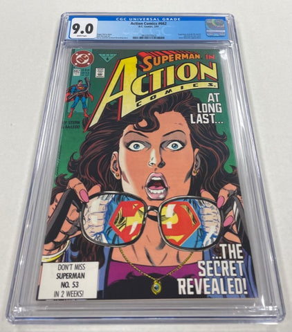 Action Comics - Issue #662 Year 1991 - Cover A CGC Graded 9.0 - Comic Book
