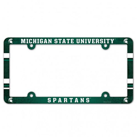 Spartans Plastic License Plate Frame Color Printed