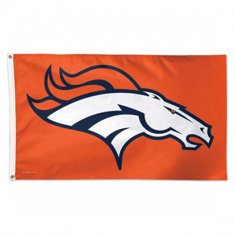 Broncos 3x5 House Flag Deluxe Logo Orange