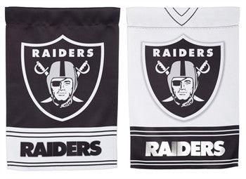 Raiders Embossed Suede Garden Flag Jersey 2-Sided