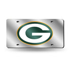 Packers Laser Cut License Plate Tag Silver