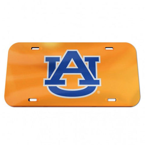 Auburn Laser Cut License Plate Tag Acrylic Color Orange