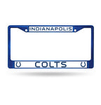 Colts Chrome License Plate Frame Color Blue
