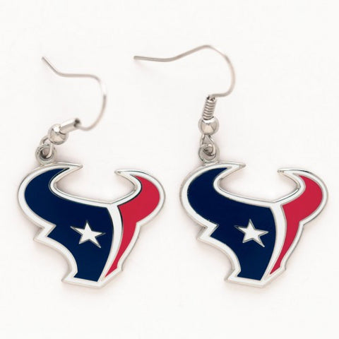 Texans Earrings Dangle Logo