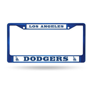 Dodgers Chrome License Plate Frame Color Blue
