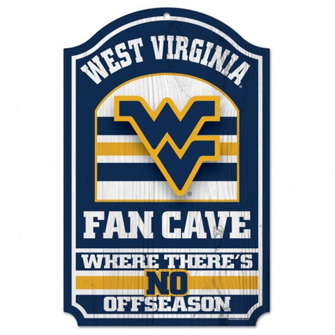 West Va Wood Sign 11x17 Fan Cave Blue